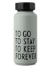 Design Letters Thermoflasche "To Go" in Grau/ Grün - 500 ml