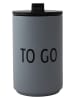 Design Letters Kubek termiczny "To Go" w kolorze szarym - 350 ml