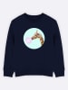 WOOOP Sweatshirt "Giraffe" donkerblauw