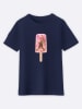 WOOOP Shirt "Floral Popsicle" donkerblauw
