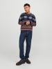 Jack & Jones Pullover "Xmas Snowball" in Dunkelblau/ Rot