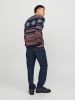 Jack & Jones Sweter "Xmas Snowball" w kolorze czerwono-granatowym