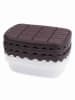 Violeta Home 3-delige set: vershouddozen bruin