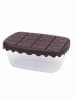 Violeta Home 3-delige set: vershouddozen bruin