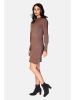 ASSUILI Kaschmir-Strickkleid in Hellbraun
