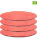 koziol 4er-Set: Teller "Club Plate" in Rot - Ø 26 cm