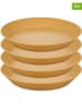 koziol 4er-Set: Teller "Connect Plate" in Hellbraun - Ø 24 cm