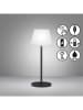FH Lighting Lampa stołowa LED "Flus" w kolorze czarno-białym - wys. 38 x Ø 15 cm