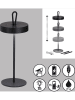 FH Lighting LED-Tischleuchte "Dord" in Schwarz - (H)46,5 x Ø 12,8 cm