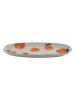 Bahne Servierteller in Weiß/ Orange - (L)30,5 x (B)13 cm