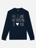 WOOOP Sweatshirt "All I want for Christmas is You" donkerblauw