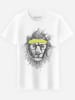 WOOOP Koszulka "Hipster Lion" w kolorze białym