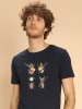 WOOOP Shirt in Dunkelblau