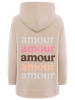 Zwillingsherz Bluza "Amour" w kolorze beżowym