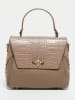 Christian Laurier Leren handtas "Yasmin" taupe - (B)22 x (H)19 x (D)10 cm