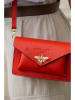 Christian Laurier Leder-Umhängetasche "Roxane" in Rot - (B)20 x (H)12 x (T)5,5 cm
