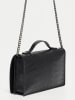 Christian Laurier Leder-Schultertasche "Stacy" in Schwarz - (B)22 x (H)12 x (T)4 cm