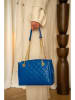 Christian Laurier Leren schoudertas blauw - (B)28 x (H)19,5 x (D)12 cm