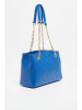 Christian Laurier Leren schoudertas blauw - (B)28 x (H)19,5 x (D)12 cm