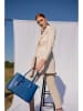 Christian Laurier Leren schoudertas "Pia" blauw - (B)33 x (H)30 x (D)12 cm