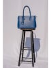 Christian Laurier Leren schoudertas "Pia" blauw - (B)33 x (H)30 x (D)12 cm
