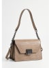 Christian Laurier Leder-Schultertasche "Lya" in Taupe - (B)22 x (H)14 x (T)10 cm