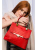 Christian Laurier Leren handtas "Emy" rood - (B)27 x (H)19 x (D)12 cm