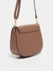 Christian Laurier Leder-Umhängetasche "Audrey" in Taupe - (B)27 x (H)22 x (T)8,5 cm
