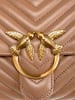 Pinko Leder-Umhängetasche in Beige - (B)26 x (H)17 x (T)8 cm