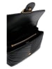 Pinko Skórzana torebka w kolorze czarnym - 20 x 15 x 8 cm