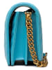Pinko Skórzana torebka w kolorze błękitnym - 19 x 11,5 x 7 cm