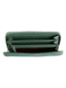 COCCINELLE Skórzany portfel w kolorze zielonym - 18 x 10 cm