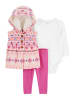 carter's 3-delige outfit roze/wit