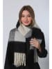 Lucky Bees Szal w kolorze czarno-szarym - 200 x 45 cm