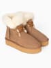 NICEBAY Leren winterboots "Agee" camel