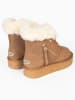 NICEBAY Leder-Winterboots "Agee" in Camel