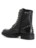 Cafe Noir Leder-Boots in Schwarz