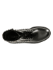 Cafe Noir Leder-Boots in Schwarz