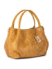 Anna Morellini Leder-Henkeltasche in Gelb - (B)28 x (H)20 x (T)12 cm