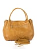 Anna Morellini Leder-Henkeltasche in Gelb - (B)28 x (H)20 x (T)12 cm
