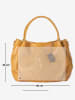 Anna Morellini Leder-Henkeltasche in Gelb - (B)28 x (H)20 x (T)12 cm