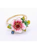 DIAMANTA Złoty pierścionek " Hanaé" z szafirami, rubinami i szmaragdami