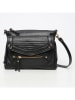 Abaco Leder-Umhängetasche "Giulia" in Schwarz - (B)23,5 x (H)16,5 x (T)3 cm