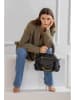 Abaco Leren schoudertas "Mini Odelia" zwart - (B)29 x (H)22 x (D)3 cm