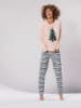 Melissa Brown Pyjama lichtroze/donkergroen/wit