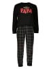 ALAN BROWN Pyjama in Schwarz/ Rot