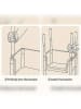 Joybos Kast op wieltjes wit - (B)35 x (H)105,5 x (D)27,6 cm