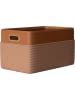 Joybos Leren opbergmand bruin -  (B)30 x (H)25 x (D)40 cm