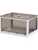 Joybos Inklapbare opbergkist wit/bruin - 116 l