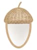 OYOY mini Rotan spiegel "Acorn" beige - (H)42 x (L)31 x (B)8 cm